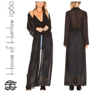 House of Harlow x Revolve Ruby Duster Black Jacket Small 🖤